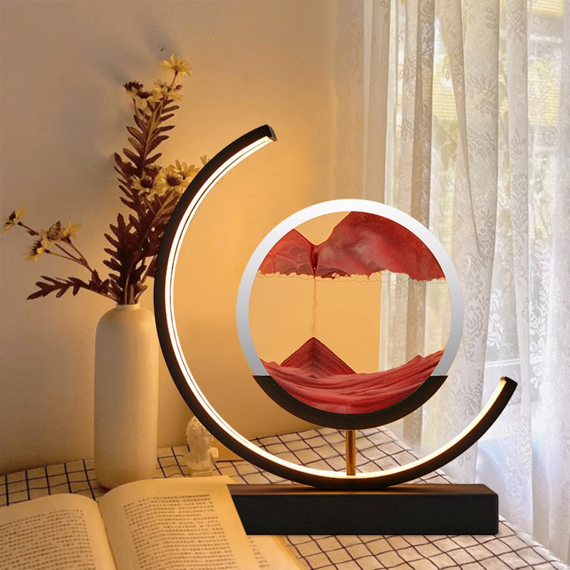 MAGICZNA LAMPA LED Z PIASKIEM
